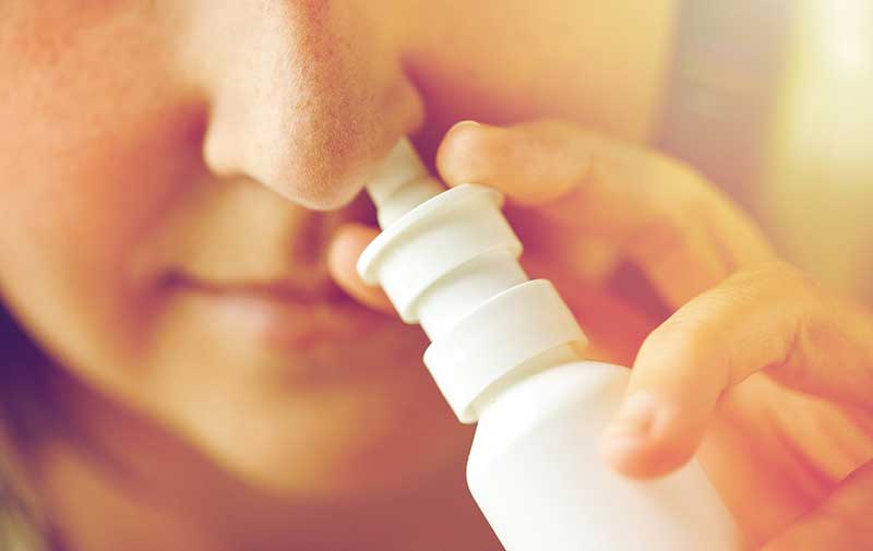 Topical outlet nasal spray